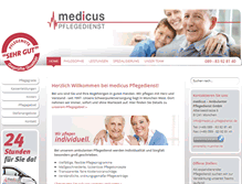 Tablet Screenshot of medicus-pflegedienst.de